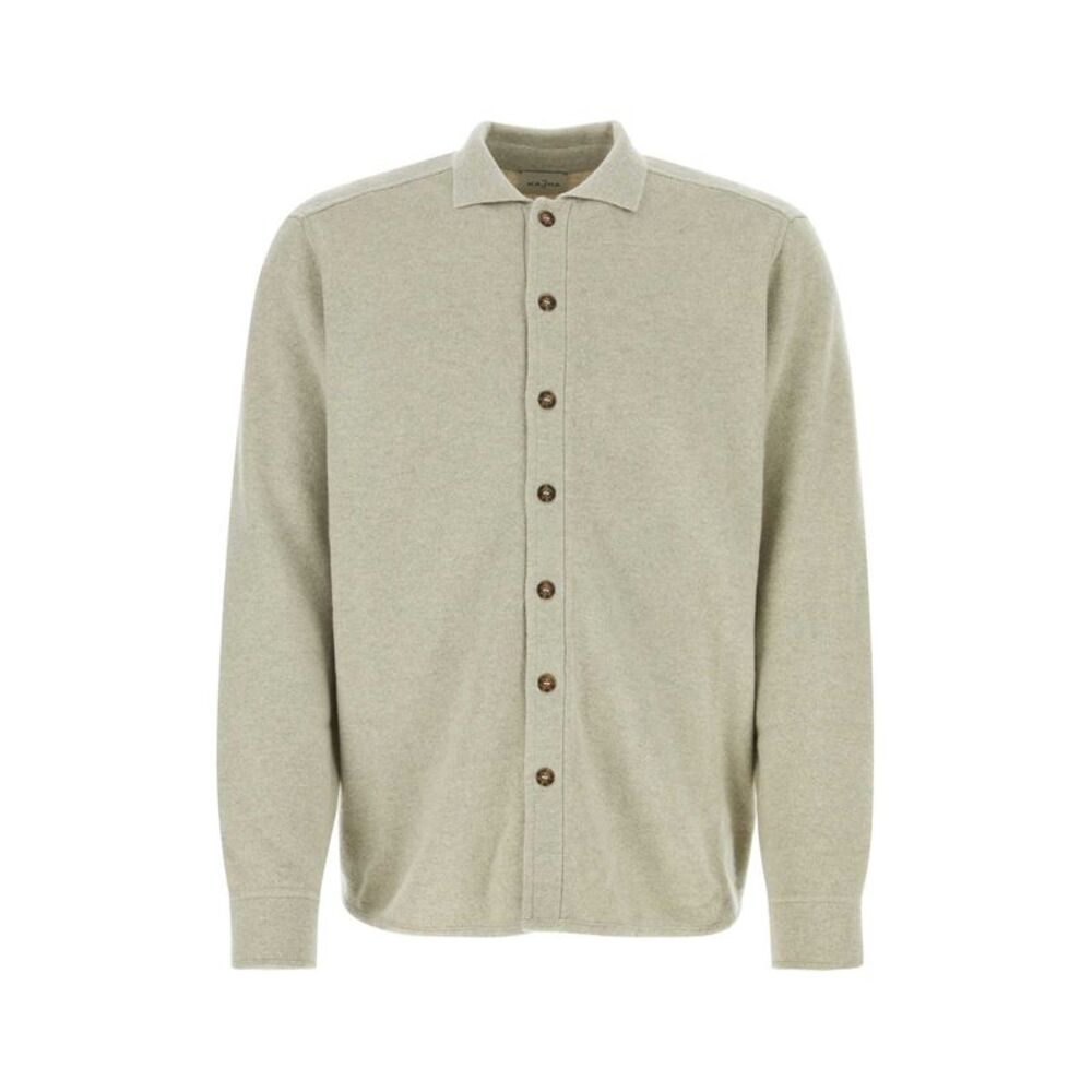Le Kasha Men Light Grey Cashmere Cardigan